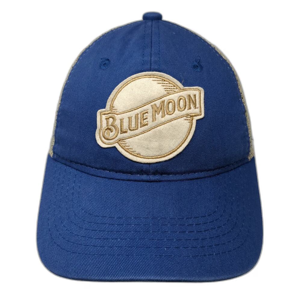 Outdoor Cap Trucker Hat Blue One Size Blue Moon Beer Logo Mesh Snapback Patch
